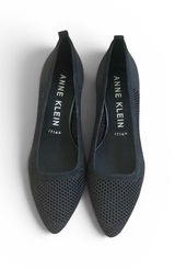 Anne Klein Akreva Black‎ Mesh iflex Kitten Heel Pointed Toe Pumps Mens 9.5M Photo 0