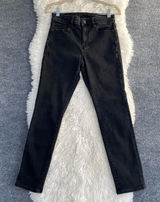 American Eagle Black Hi Rise Skinny Jeans Y2k Grunge Mallgoth Dark Office Siren Photo 0