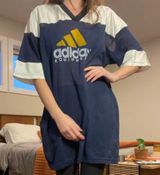 Vintage 90s Equipment blue and yellow mesh American Football jersey π Photo 0