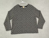 Woolrich Top Womens 2XL Charcoal‎ Floral Casual Long Sleeve Pullover Photo 0