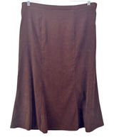 Elementz Maxi Skirt‎ Large Faux Suede Flowy Boho Career Casual Event Flare Lined Photo 0