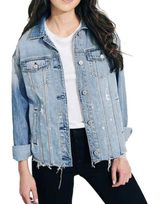 Distressed Paint Splatter Denim Jacket Photo 0