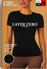 32 Degrees Layer Zero‎ Womens 2 Pack Seamless Nylon T-Shirt Black White Medium Photo 0