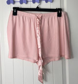 Gilligan & O’Malley women’s light pink satin drawstring soft pajama‎ shorts XXL Photo 0