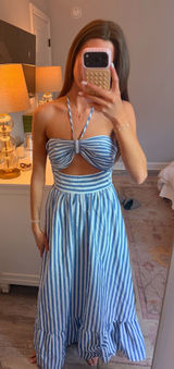 Stripe dress Blue Photo 0