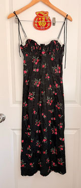 For‎ Love & Lemons Maggie Floral Romantic Lace Midi Dressn Date Night Lingerie Photo 0