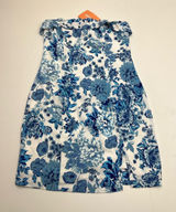 Thats So Fetch Charms Blue White Floral Strapless Mini Dress Womens Size 4 NEW Photo 0