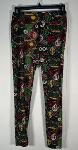 LuLaRoe OS One Size Women’s Leggings Christmas Ornament Holiday Print Photo 0