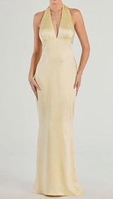 Windsor Erika Halter Satin Column Dress Photo 0