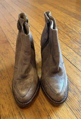 Bed Stu Womens Brn Leather Ankle Booties Block Heel sz 6 Photo 0