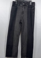 Old Navy Sky-Hi Wide Leg Jeans Women’s Size 10 Tall Black Wash Photo 0