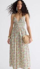 J. Crew V-neck Smocked-waist Dress in Liberty® Fabric Photo 0