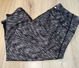 Lululemon Black Grey gray Athletic Capri crop cropped Leggings tights Photo 0