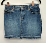 Vintage 1990's Old Navy Stretch Denim Mini Skirt Size 2 Photo 0