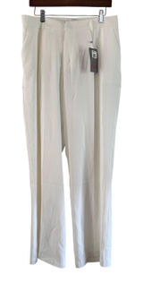 FUNYYZO White Wide Leg Dress Pants Elastic Waist Career‎ Casual XL Photo 0