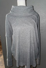 The Group Babaton/TNAWaffle‎ Knit Cowl Neck Sweater Grey Size Medium NWOT Photo 0