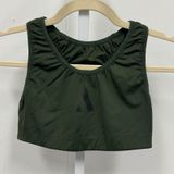 AARMY Racerback Sports Bra Small Logo Activewear‎ Workout Top Olive Green Photo 0