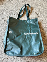 lululemon Reusable Shopping Bag Green Tote Photo 0