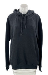 Alo Yoga Women's Black Long Sleeve Sherpa Fleece Hoodie Hooded Sweatshirt Top L Photo 0