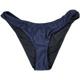 J. Crew Curved-waist cheeky bikini bottom Navy S NWT Photo 0