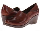 Dansko Rosaline Womens 38 Brown Leather Casual‎ Wedge Clog Slip On Shoes Photo 0