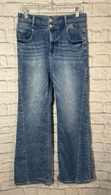 Risen High-Rise Wide-Leg Jeans in Medium Blue Wash, 11/30 Photo 0