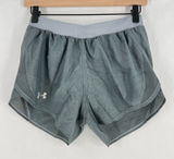 Under Armour‎ Heatgear Fly By 2.0 Running Shorts Womens XS Gray Mesh Sweat Wicks Photo 0