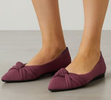 Rothy's The Point Knot Flats‎ In Love Purple Knit Shoes Size W9 EU 39 Classic Photo 0
