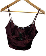 Wild Fable Burgundy Sleeveless Smocked Back Crop Top Size S Fairy Y2K Photo 0