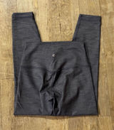 Lululemon Align Pant II 25" Mini Heathered Herringbone Heathered Black Size 6 Photo 0