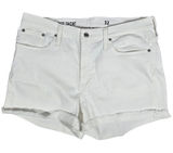 J Crew Mid Rise Short White Denim Cutoff Frayed Hem Size 32 Photo 0