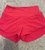 lululemon pink speed up shorts  Photo 0