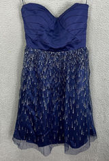 Hailey Logan Blue‎ Sequin Mini Dress 9/10 Showgirl Sparkle Glam Party Prom HOCO Photo 0