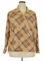 ☀️Ralph Lauren Plaid Button-Up Shirt in Tan and Brown Photo 0