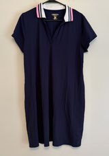 Lilly Pulitzer Luxletic XL Meryl Polo Dress Navy Athletic Tennis Golf Luxury Photo 0
