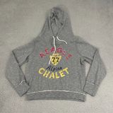American Eagle Alpine Chalet Hoodie Women XL Gray Y2K Pullover‎ Photo 0
