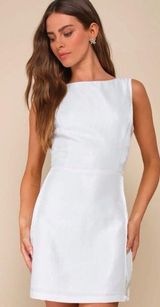 Lulus Sophisticated Selection White Sleeveless Backless Mini Dress Size Small Photo 0