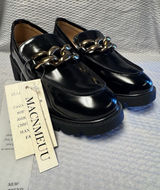 MACNMEUU Chunky Platform Loafer Comfort‎ Slip On Chain Faux Leather Women's 9 Photo 0