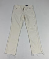 AG Adriano Goldschmied Prima‎ Jeans Womens 25R White Corduroy Cigarette Photo 0