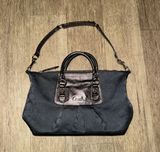 EUC Vintage Y2K Ashley Canvas Large Black Purse Photo 0