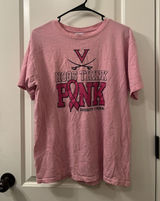 Anvil UNIVERSITY OF VIRGINIA Cavaliers Adult Unisex T-Shirt "HOOS THINK PINK" Size M Photo 0