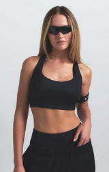Nike Skims Shine Racerback Sports Bra Obsidian Size Medium Photo 0