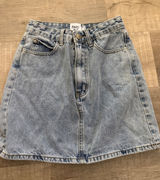 Princess Polly High-Waisted Denim Mini Skirt - Light Wash (Size US 2) Photo 0