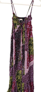 Free People Work Of Art Printed Maxi Slip Dress Bandana Print Size XS Photo 0