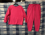 Color Alien Women's Pink Crewneck Sweatshirt and Jogger Lounge Set Photo 0