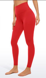 Crz Yoga Red High Waisted Air Feeling Leggings Photo 0