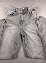 H&M Womens Gray Faded Wash High Waisted Wide Leg Jeans Size 0 Grunge Streetwear Photo 0