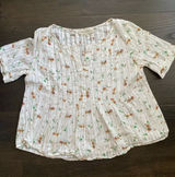 Brass and Roe 100% cotton floral top size M Photo 0