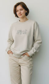 Adele Hello It's Me Crewneck Sweatshirt Official Concert Merch Bone White Medium Photo 0