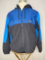 Patagonia Hooded Fleece Jacket - Blue & Black Photo 0
